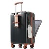 LOVMOR Luggage Sets 4 Piece, Expandable ABS Durable Suitcase with Travel Bag, Carry On Luggage Suitcase Set with 360° Spinner Wheels - 3 of 4