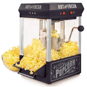 Nostalgia KPM220BK Vintage 2.5-Ounce Tabletop Kettle Popcorn Maker, Black - 1 of 4