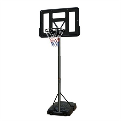 YONWAY Basketball Hoop Portable Basketball Goal System 6.5-10ft Adjustable 44in Backboard for Indoor Outdoor, Black