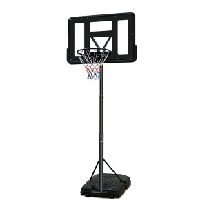 YONWAY Basketball Hoop Portable Basketball Goal System 6.5-10ft Adjustable 44in Backboard for Indoor Outdoor, Black - 1 of 4