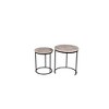 16" Marble Nesting Coffee Table Set of 2 with Golden Metal Legs, Space-Saving Modern Design for Living Room or Apartment - 2 of 4