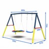 Aukfa 3 in 1 Outdoor Swing Set - 32'' Saucer Swing + Belt Swing + Slide, A-Frame Frame, Easy Install for Backyard/Patio - 3 of 4