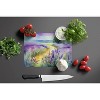 NEW Lavender in Watercolor Glass Cutting Board Decorative Tempered Glass Kitchen Cutting and Serving Board Large Size Chopping Board - 3 of 4