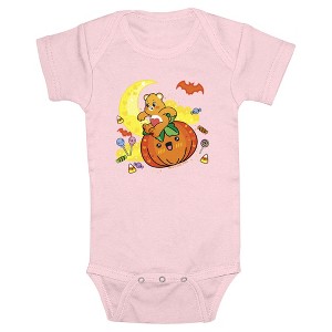 Infant's Care Bears Halloween Tenderheart Cute Pumpkin Bodysuit - 1 of 3