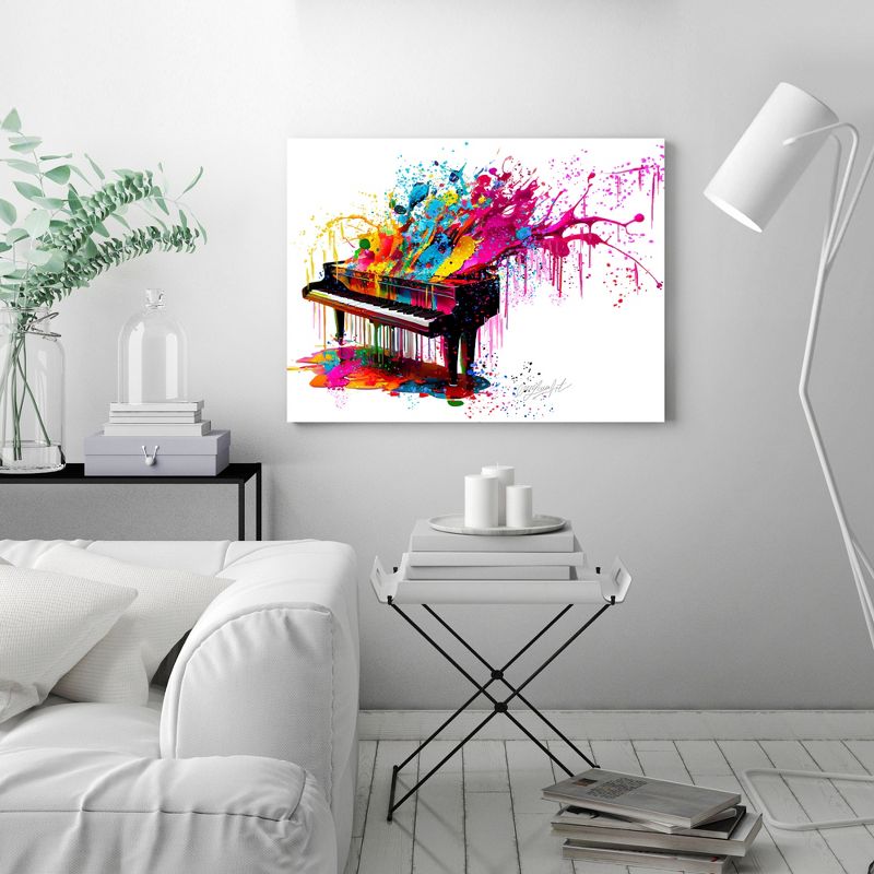 Americanflat Modern Wall Art Room Decor - Colorful Watercolor Piano Ii by OLena Art, 2 of 7