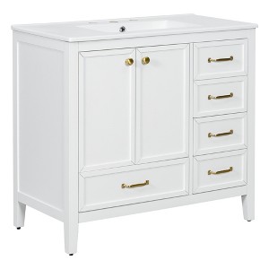 Dexmalle 36"Bathroom Cabinet with Soft-Closing Door - 1 of 4
