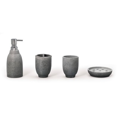 Greystone Gray Resin Bathroom Tumbler, 11oz