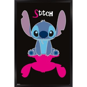 Trends International Disney Lilo and Stitch: Simply Stitch - Pink Shadow Framed Wall Poster Prints - 1 of 4