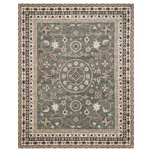 Gray/Taupe Medallion Tufted Area Rug 8