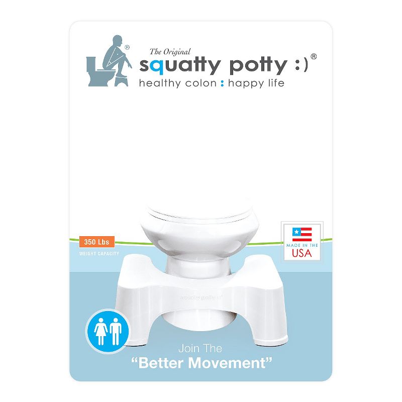 9" The Original Bathroom Toilet Stool White - Squatty Potty, 2 of 3