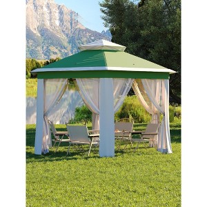 WhizMax Pop Up Adjustable Hexagonal Instant Outdoor Waterproof Gazebo Tent with Mosquito Netting And UV Protection - 1 of 4