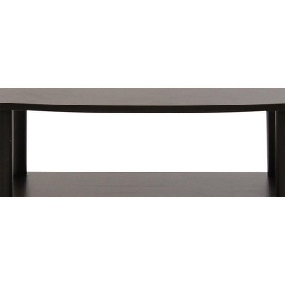 Espresso Black 2-Tier PVC Composite TV Stand