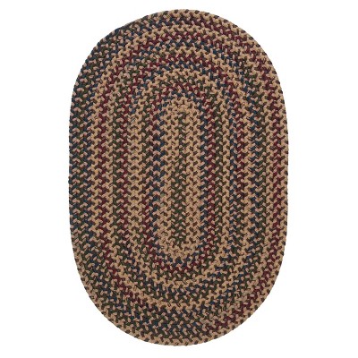 Colonial Mills Midnight Braided Rug, Mocha 2'x3', Oval Shape