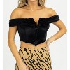 Women's V-WIRE OFF SHOULDER CROP - Blue Blush - 2 of 4