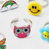 Girls' 5pk Rainbow Smiley Glow in the Dark Ring Set - Cat & Jack™ - image 3 of 3