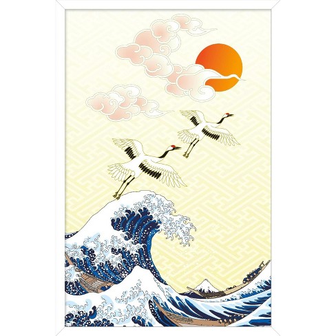 Trends International The First Sunrise In Japan Framed Wall Poster Prints  White Framed Version 22.375 X 34 : Target