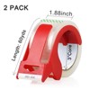 Itopfox Heavy Duty Clear Packing Tape with Dispenser, Noiseless Packaging Tape for Moving, Mailing and Storage, Industrial Grade Boxes Shipping Tape - 2 of 4