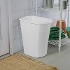 LunaLulinlk 10 Gal. Rectangular Wastebasket, Plastic, Kitchen, White - 3 of 4