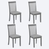 NicBex Set of 4 Mid Century Farmhouse Armless Dining Chairs with Padded Seat,Rubber Wood Side Chairs for Dining Room,Kitchen,Restaurant - 3 of 4