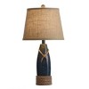 Sea Blue Finish Cream Hardback Canvas Shade Table Lamp - StyleCraft: No Assembly, UL Listed, Polyresin Body - 3 of 4