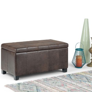 NicBex Faux Leather Storage Ottoman Bench,Storage Ottoman with Stitched Design and Nailhead Trim,Modern Storage Bench for Living Room,Bedroom - 1 of 4