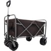 RISOKEYS Heavy Duty Collapsible Folding Wagon Cart with All-Terrain Wheels & Foot Brake,200Lbs Capacity Garden Utility Wagon for Beach,Camping - 2 of 4