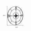 HomeRoots Black Metal Compass Shaped Wall Decor - 3 of 4