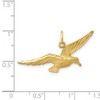 Black Bow Jewelry 14k Yellow Gold Satin & Diamond Cut Flying Bird Pendant - 4 of 4