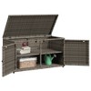 vidaXL Patio Storage Cabinet Gray 43.3 in.x21.7 in.x23.8 in. Poly Rattan - 4 of 4