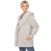 Women's Plush Hooded Cardigan with Pockets - White Mark - 2 of 4