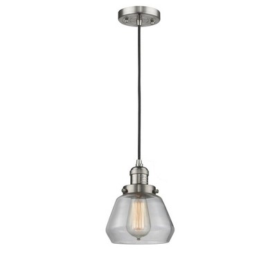 Fulton - 1 Light Cord Hung Mini Pendant In Industrial Style-10 Inches Tall and 7 Inches Wide