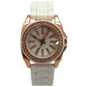 Olivia Pratt Bright Silicone Band with Rhinestones Numeral Women Watch - 1 of 3