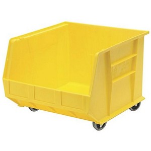 Quantum Storage Systems Bin, Stacking Or Hanging, 16-1/2"W X 18"D X 14"H, Front/Back/Side Grips, Anti-Slide Lock - 1 of 2