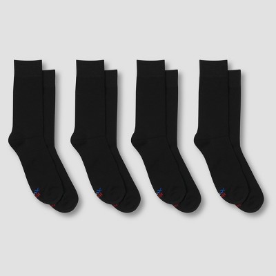 Hanes Premium Men's 4pk Lightweight Casual Socks - Black 6-12