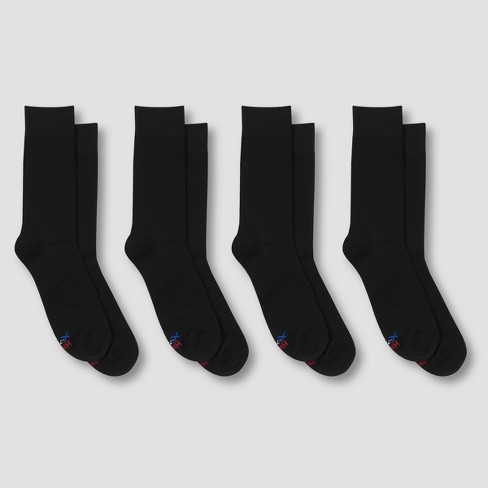 Hanes Premium Men's 4pk Lightweight Casual Socks - Black 6-12 : Target