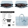 Hachkiko 16 Inch Waterproof PU Leather Laptop Bag - Convertible Backpack & Briefcase with Padding for Work, Travel - 3 of 4