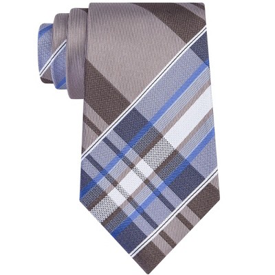 Kenneth Cole Mens Plaid Self-tied Necktie
