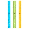 Charles Leonard Plastic Ruler, 12", Translucent, Assorted Colors, Pack of 48 - image 2 of 3