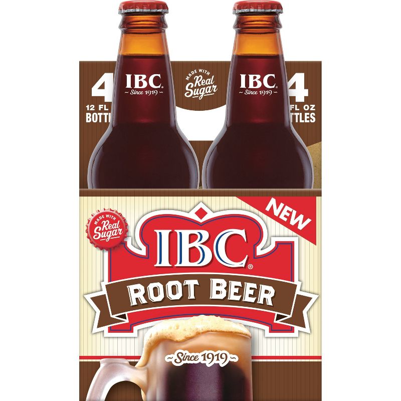 IBC Root Beer Soda Made with Sugar - 4pk/12 fl oz Glass bottles, 3 of 8