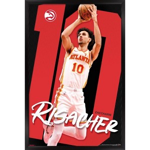 Trends International NBA Atlanta Hawks - Zaccharie Risacher 25 Framed Wall Poster Prints - 1 of 4