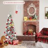 Tangkula 6FT Slim Pencil Tree Hinged Artificial Christmas Tree W/471 Branches Tips - 3 of 4