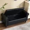 CAVINAS Industrial Rivet Storage Ottoman Bench, Upholstered Ottoman Foot Rest, Button Tufted Ottoman with Hidden Storage, End-of-Bed Bench - 2 of 4