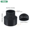 Unique Bargains Water Line Straight UReducer Pipe Fitting Reducing Coupling Connector Black - 3 of 4