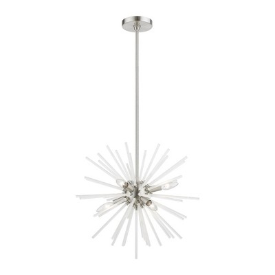 Livex Lighting Uptown 6 - Light Pendant in  Brushed Nickel