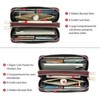 BEAFUP Large Capacity Double Zip RFID Blocking Women’s Wallet - Genuine Leather Wristlet Clutch for Travel,Everyday Use - 4 of 4