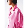 Women's Satin Long Sleeve Shirt - Q2 - 3 of 4