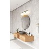 Vaughn 3-Light Vanity Light - Mid-Century Schoolhouse Glass, Dimmable, Damp Rated - 3 of 4