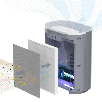 Mist Gray True HEPA Air Purifier with UV-C Light