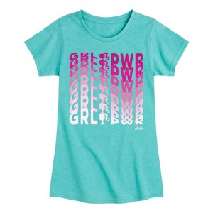 Girls' - Barbie - Girl Power in Illusion Wave Fitted Short Sleeve Graphic T-Shirt - 1 of 3