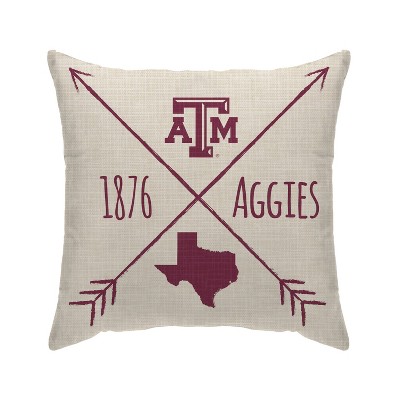 NCAA Texas A&M Aggies Cross Arrow Decorative Throw Pillow